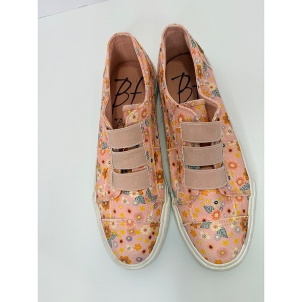 Blowfish Malibu‎ Maura Sneakers Womens 10 Pink Floral Slip On Canvas Boho Beachy